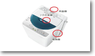 洗濯機の年式・型番の見方1